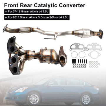 Nissan 2007-2012 Altima L4 2.5L Pair Front Rear Catalytic Converter - 0