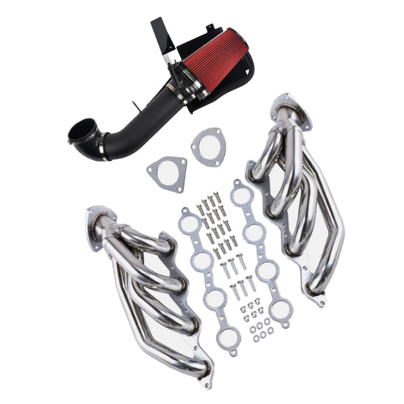 Air Intake Exhaust Header Fit Chevy Fit GMC Avalanche Silverado 2000-2006