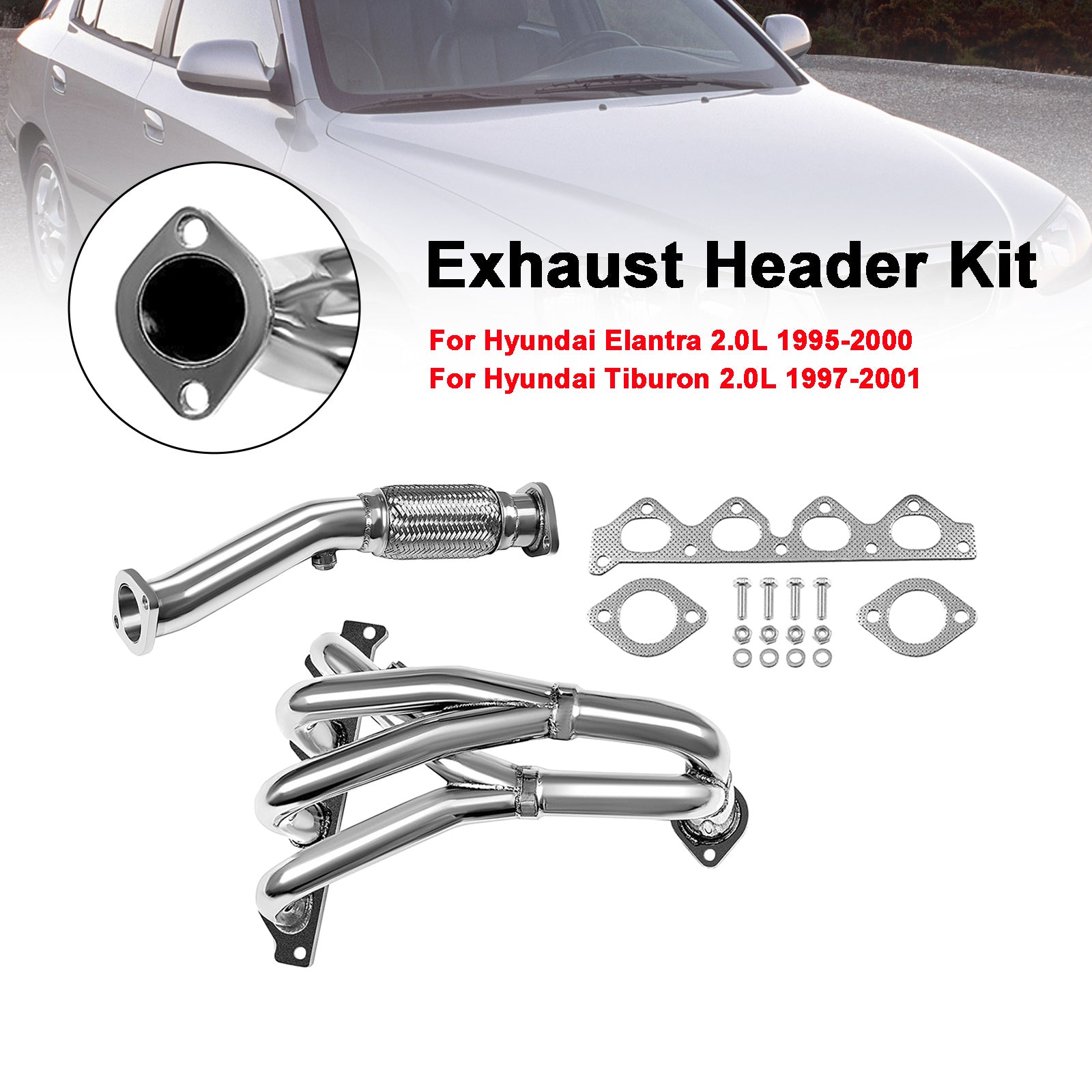 Hyundai 1995-2000 Elantra 2.0L HDSHT97L4 Racing Manifold Exhaust Header