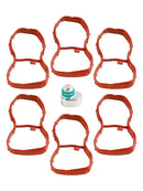 6PCS Intake Manifold Gasket 1167807480 Fit BMW E90-93 F10 F11 F07 X5 X6 N57-3