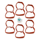 6PCS Intake Manifold Gasket 1167807480 Fit BMW E90-93 F10 F11 F07 X5 X6 N57-16