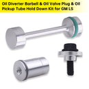Oil Diverter Barbell & Oil Valve Plug & Oil Pickup Tube Hold Down Kit for GM LS-2