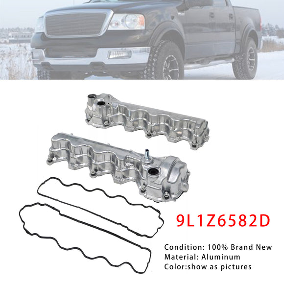Ford F-150 V8 5.4L 2004-2010 2PCS LH+RH Engine Valve Cover 7L1Z6584A 9L1Z6582D 9L1Z6582C