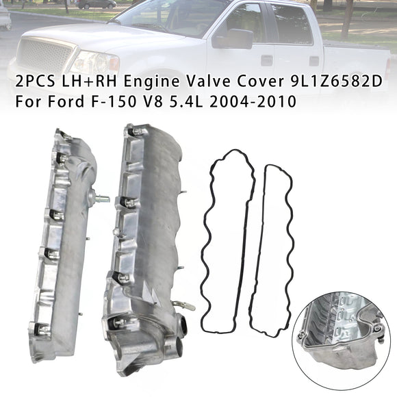 Ford F-150 V8 5.4L 2004-2010 2PCS LH+RH Engine Valve Cover 7L1Z6584A 9L1Z6582D 9L1Z6582C