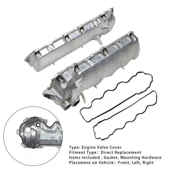 Ford F-150 V8 5.4L 2004-2010 2PCS LH+RH Engine Valve Cover 7L1Z6584A 9L1Z6582D 9L1Z6582C