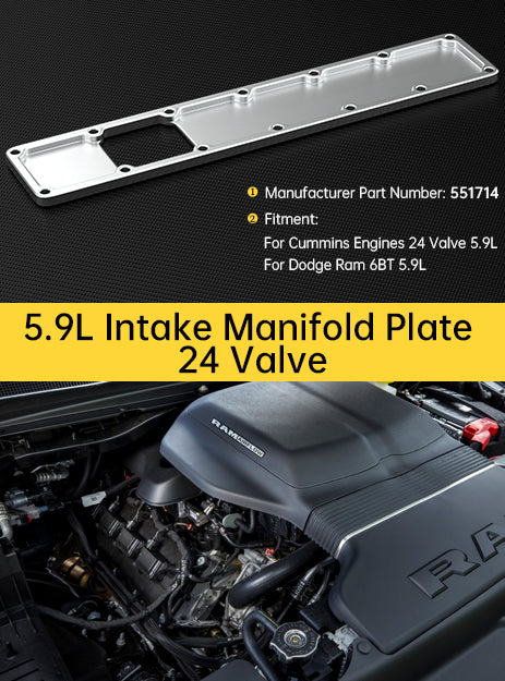 5.9L Intake Manifold Plenum Plate 24V 551714 Fit Dodge Ram Cummins 6BT Diesel
