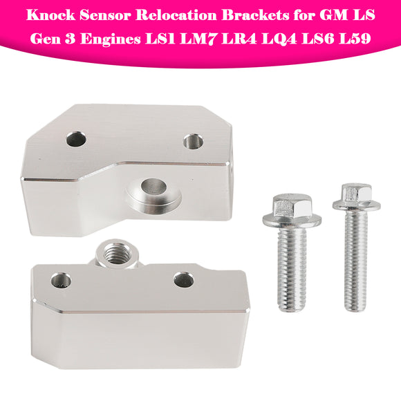 GM LS Gen 3 Engines LS1 LM7 LR4 LQ4 LS6 L59 Knock Sensor Relocation Brackets