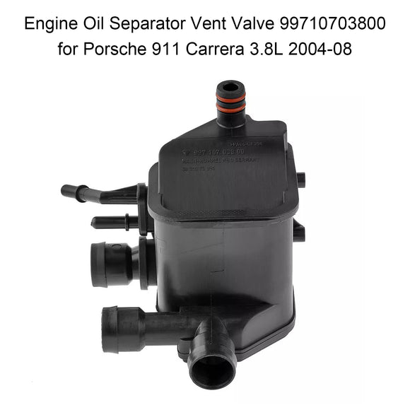 Porsche 911 Carrera 3.8L 2004-2008 Engine Oil Separator Vent Valve 99710703800 90033105340 99710703801
