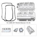 2PCS Front+Rear Engine Valve Cover For Honda Odyssey Pilot Ridgelin Accord 3.5L-7