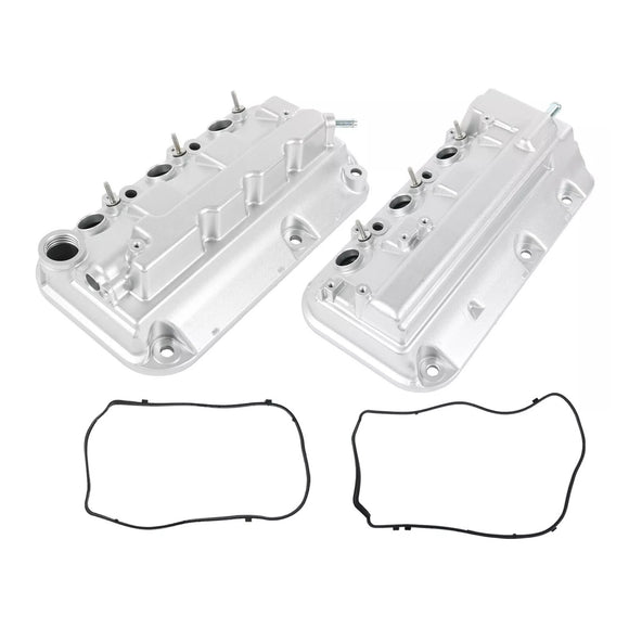 2PCS Front+Rear Engine Valve Cover For Honda Odyssey Pilot Ridgelin Accord 3.5L