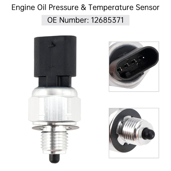 Chevy Silverado Cadillac Engine Oil Pressure & Temperature Sensor 12685371