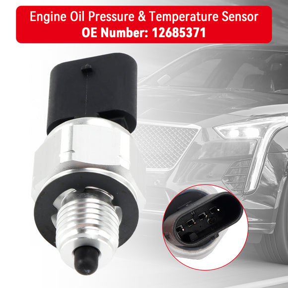 Chevy Silverado Cadillac Engine Oil Pressure & Temperature Sensor 12685371