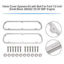 Valve Cover Spacers Kit with Bolts For Ford 1/2 inch Small Block 289 302 351W-4