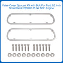 Valve Cover Spacers Kit with Bolts For Ford 1/2 inch Small Block 289 302 351W-6