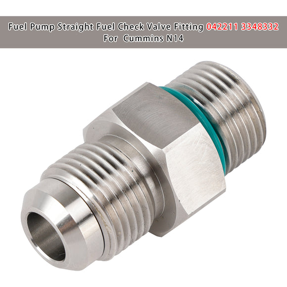 Fuel Pump Straight Fuel Check Valve Fitting 042211 3348332 For  Cummins N14