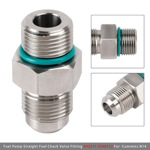 Fuel Pump Straight Fuel Check Valve Fitting 042211 3348332 For  Cummins N14