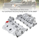 Pair Aluminum Valve Cover For Land Rover Discovery Range Rover 3.0 V6 306DT-2