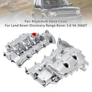 Pair Aluminum Valve Cover For Land Rover Discovery Range Rover 3.0 V6 306DT-3