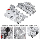 Pair Aluminum Valve Cover For Land Rover Discovery Range Rover 3.0 V6 306DT-7