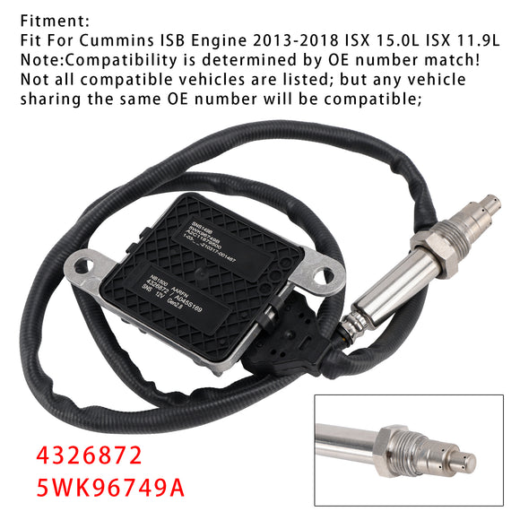 Nox Nitrogen Oxide Sensor For Cummins ISX 15.0 4326872RX 4326872 5WK96749A