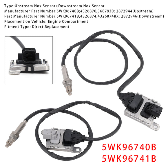 Kit Of Nox Sensor For Cummins ISX DIESEL 13-18 5WK96740B 5WK96741B 4326874