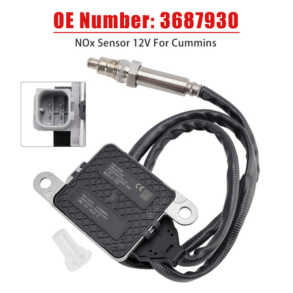 Nitrogen Oxide NOx Sensor 12V 3687930 Fit For Cummins 11.9L 15L ISX15