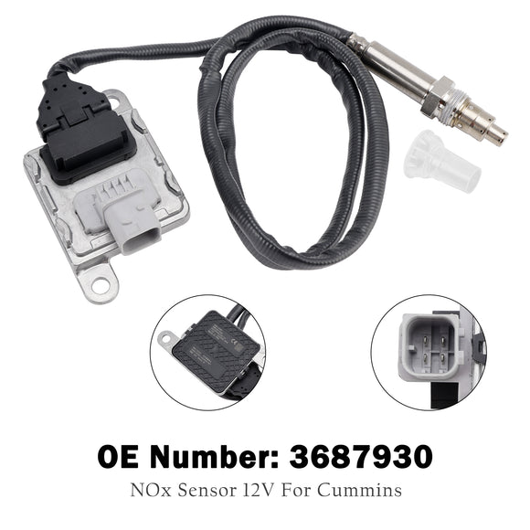 Nitrogen Oxide NOx Sensor 12V 3687930 Fit For Cummins 11.9L 15L ISX15