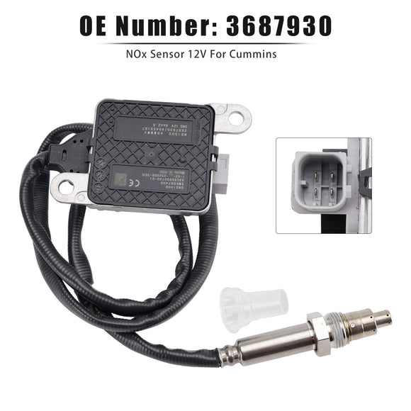 Nitrogen Oxide NOx Sensor 12V 3687930 Fit For Cummins 11.9L 15L ISX15