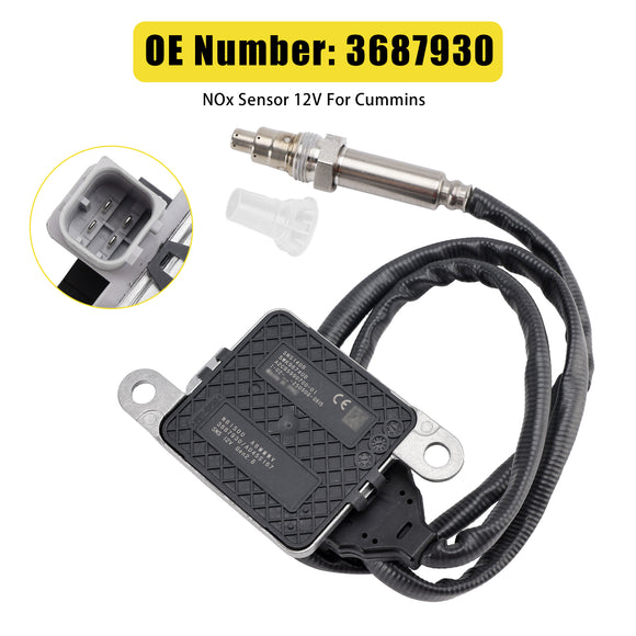Nitrogen Oxide NOx Sensor 12V 3687930 Fit For Cummins 11.9L 15L ISX15