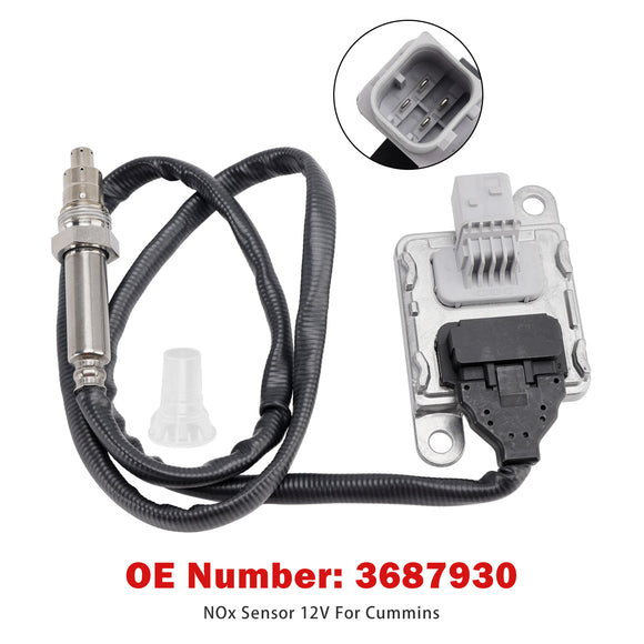 Nitrogen Oxide NOx Sensor 12V 3687930 Fit For Cummins 11.9L 15L ISX15