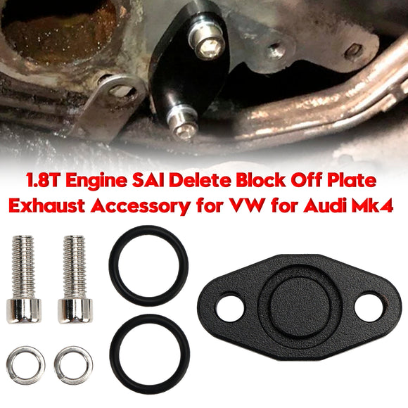 VW Audi Mk4 1.8T Engine SAI Delete Block Off Plate Exhaust Accessory