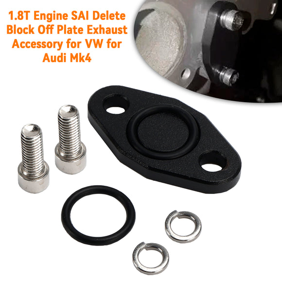 VW Audi Mk4 1.8T Engine SAI Delete Block Off Plate Exhaust Accessory