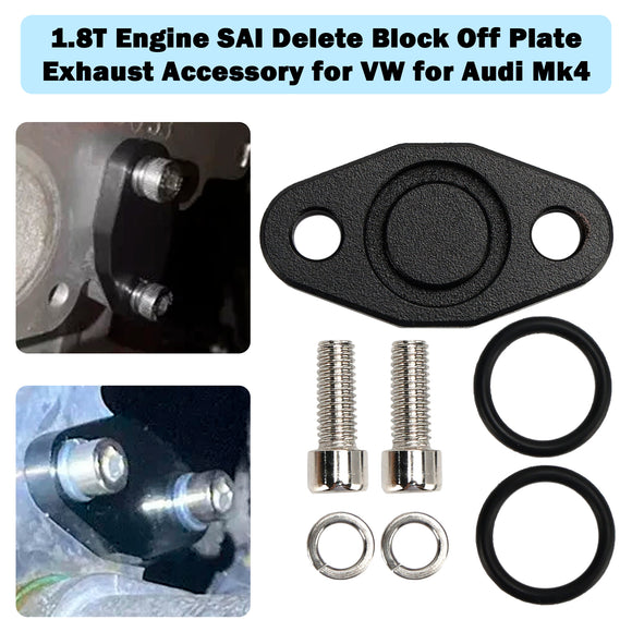 VW Audi Mk4 1.8T Engine SAI Delete Block Off Plate Exhaust Accessory