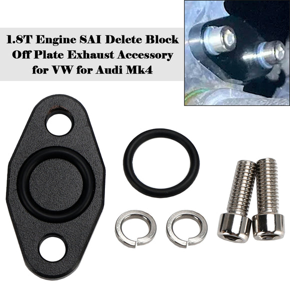 VW Audi Mk4 1.8T Engine SAI Delete Block Off Plate Exhaust Accessory