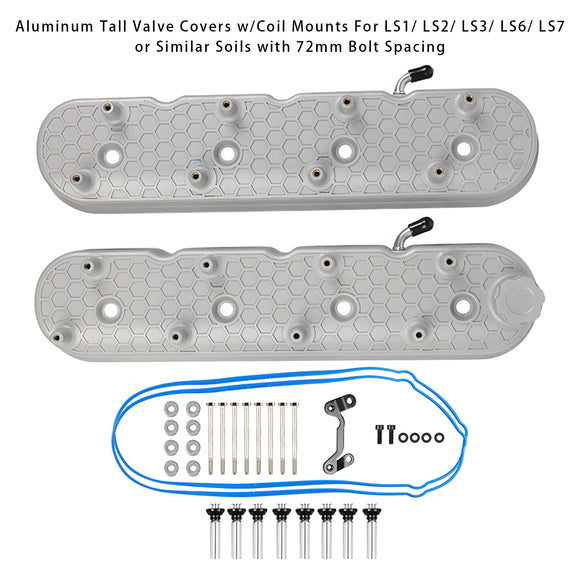 Valve Covers w/Coil Mounts For LS1/ LS2/ LS3/ LS6/ LS7 Similar Soils with 72mm