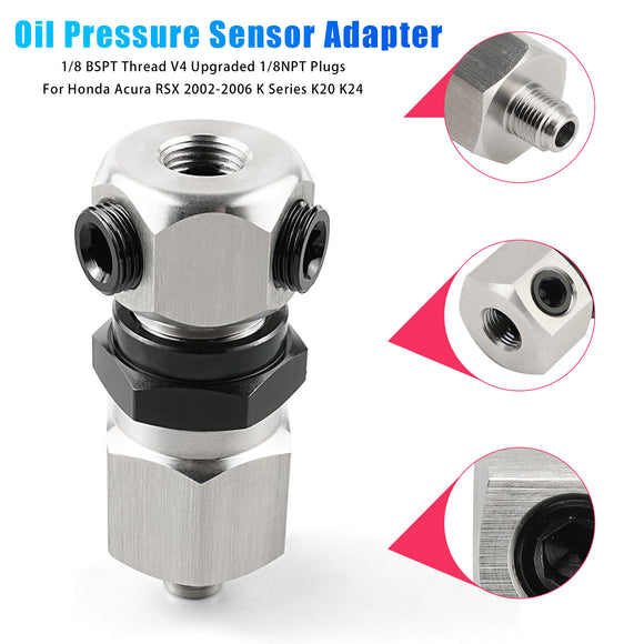 Honda Acura RSX 2002-2006 K Series K20 K24 Oil Pressure Sensor Adapter