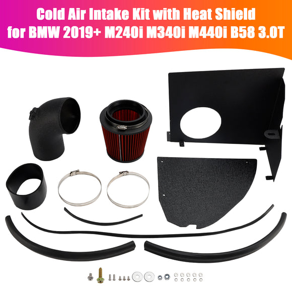 Cold Air Intake Kit with Heat Shield for BMW 2019+ M240i M340i M440i B58 3.0T