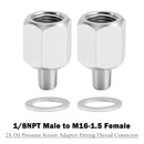2x 1/8NPT Male to M16-1.5 Female Oil Pressure Sensor Adapter Thread Connector-6