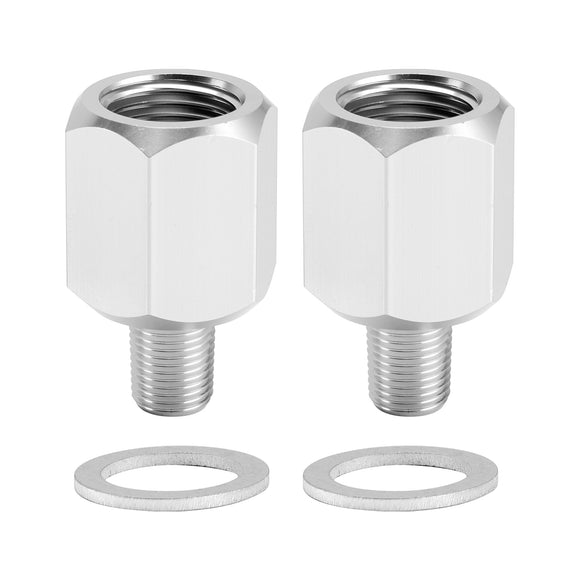 2x 1/8NPT Male to M16-1.5 Female Oil Pressure Sensor Adapter Thread Connector