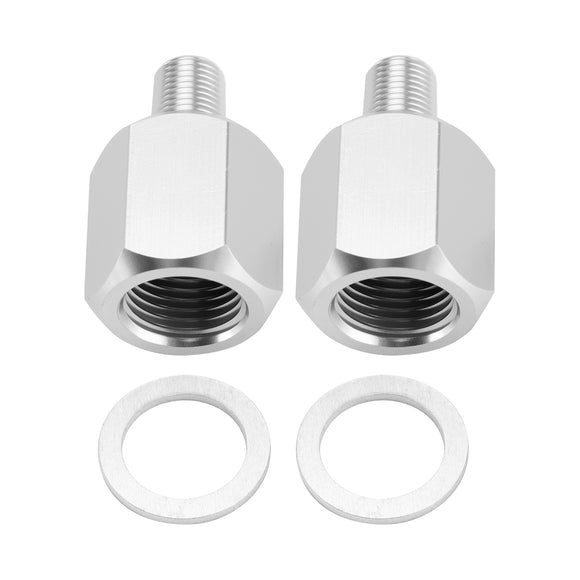2x 1/8NPT Male to M16-1.5 Female Oil Pressure Sensor Adapter Thread Connector