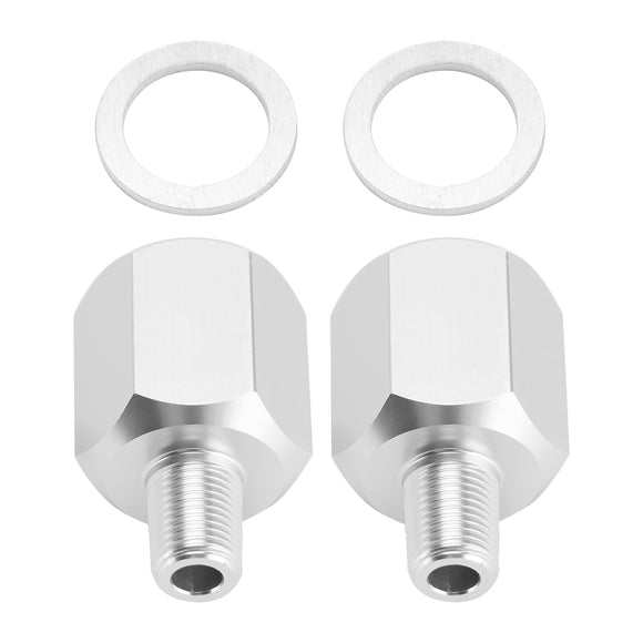 2x 1/8NPT Male to M16-1.5 Female Oil Pressure Sensor Adapter Thread Connector