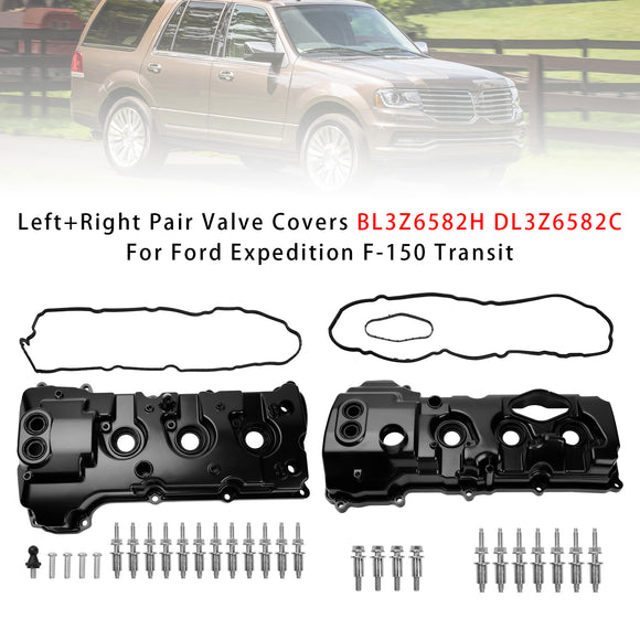 Left+Right Pair Valve Covers BL3Z6582H DL3Z6582C For Ford Expedition F-150