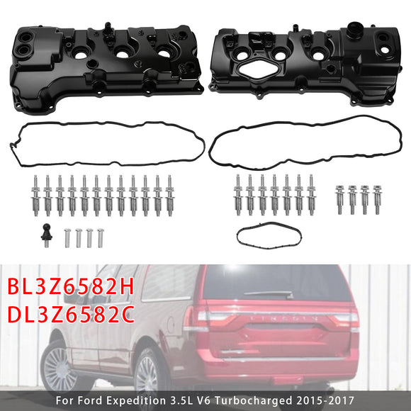 Left+Right Pair Valve Covers BL3Z6582H DL3Z6582C For Ford Expedition F-150