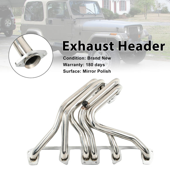 Jeep Wrangler 4.2L 6 Cyl AMC 258 1987-1990 Stainless Steel Exhaust Header