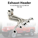 Jeep Wrangler 4.2L 6 Cyl AMC 258 1987-1990 Stainless Steel Exhaust Header-6