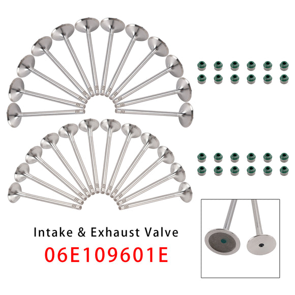 24X Intake+Exhaust Valve Set 06E109601E For Audi A4 A5 A6 A7 A8 Q5 Q7 3.0T