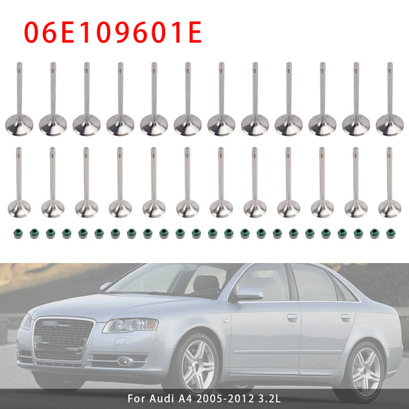24X Intake+Exhaust Valve Set 06E109601E For Audi A4 A5 A6 A7 A8 Q5 Q7 3.0T