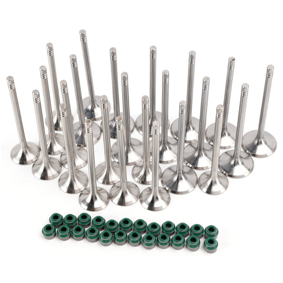 24X Intake+Exhaust Valve Set 06E109601E For Audi A4 A5 A6 A7 A8 Q5 Q7 3.0T