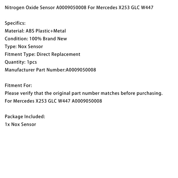 Nitrogen Oxide Sensor A0009050008 For Mercedes X253 GLC W447