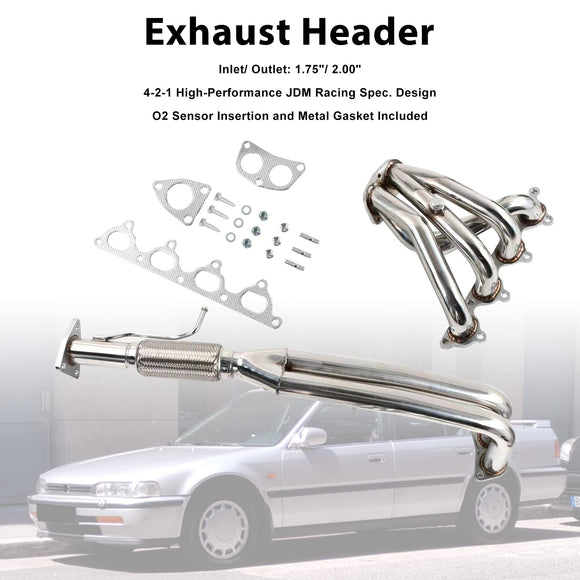 Exhaust Manifold Header Fit Honda Accord 2.2L 1990-1993 4-2-1 Tri-Y